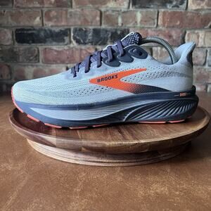 Brooks Ghost 17 Mens Size 9 EE Gray Black Orange Athletic Running Shoes Sneakers